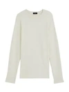 Theory River Crewneck Organic Cotton Sweater In Ivory