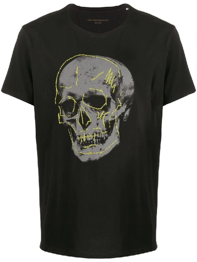 John Varvatos Embroidery Skull Graphic T-shirt In Black