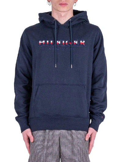 Tommy Hilfiger Organic Cotton Blend Hoody - Sky Captain In Blu