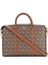 Burberry Monogram Print Briefcase In Brown