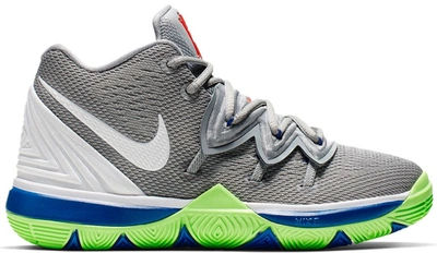 Pre-owned Nike Kyrie 5 Wolf Grey Lime Blast (ps) In Wolf Grey/white-lime Blast