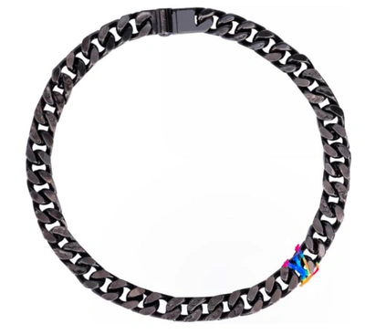 Pre-owned Louis Vuitton  Lv Rainbow Chain Necklace Ruthenium