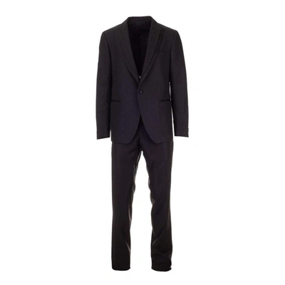 Ferragamo Salvatore  Men's Black Wool Suit