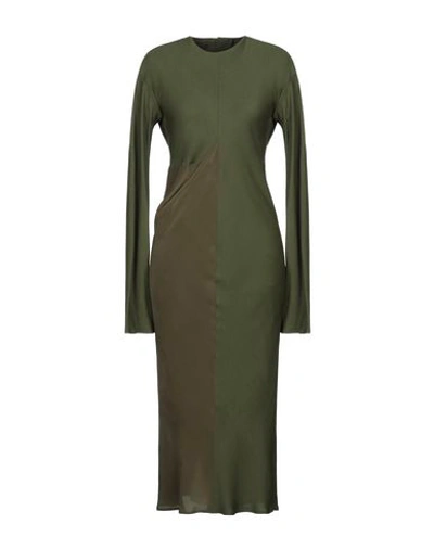 Haider Ackermann Midi Dresses In Green