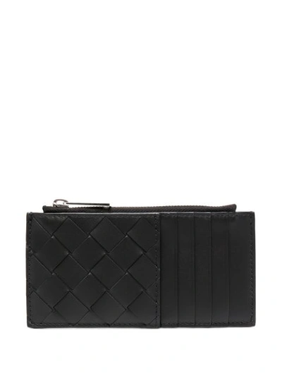 Bottega Veneta Intrecciato Cardholder Wallet In Black