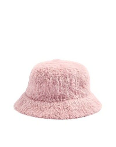 Topshop Hats In Pastel Pink