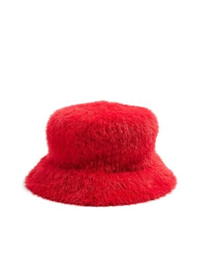 Topshop Hats In Red
