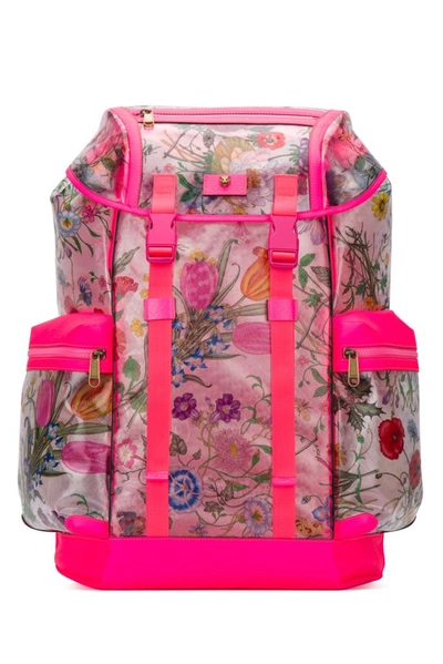Gucci Flora Printed Backpack In 9084