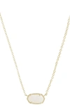 Kendra Scott Elisa Pendant Necklace In Iridescent Drusy/ Gold