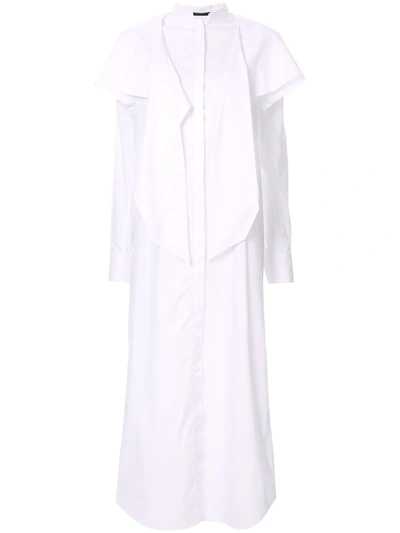 Haider Ackermann Draped Shift Dress In White