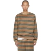 Burberry Edson Icon Stripe Fleece Sweatshirt In Brown