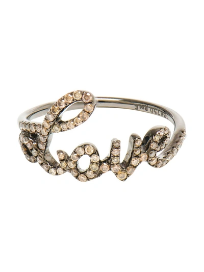 Rosa De La Cruz Diamond Embellished Love Ring In Not Applicable