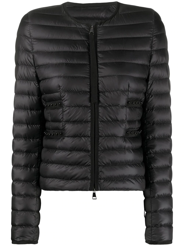 Moncler Baillet Studded Puffer Jacket In Black | ModeSens