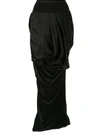 Rick Owens Draped Asymmetric Skirt In Black