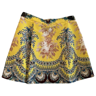 Pre-owned Msgm Mid-length Skirt In Yellow