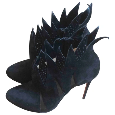 Pre-owned Christian Louboutin Ankle Boots In Black