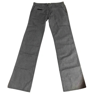 Pre-owned Chloé Straight Trousers In Grey