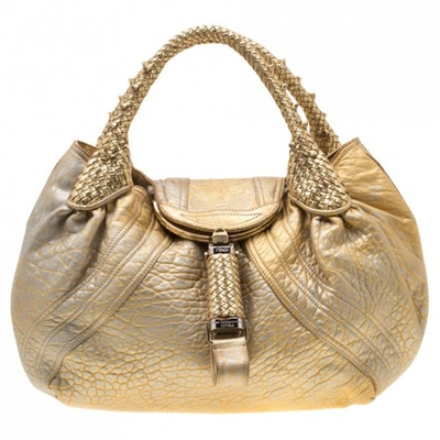 Pre-owned Fendi Spy Gold Leather Handbag
