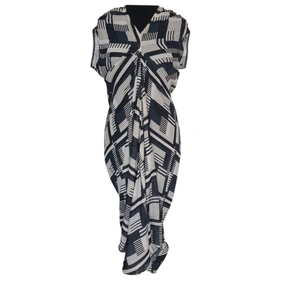 Pre-owned Rick Owens Silk Mid-length Dress In Multicolour