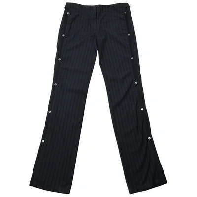 Pre-owned Costume National Wool Straight Pants In Black