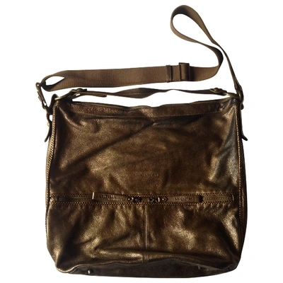 Pre-owned Lancaster Leather Bag In Gold