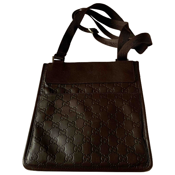 Pre-Owned Gucci Brown Leather Handbag | ModeSens