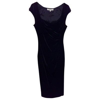 Pre-owned Lk Bennett Velvet Mid-length Dress In Black