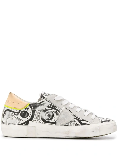 Philippe Model Prsx Graphic-print Trainers In White