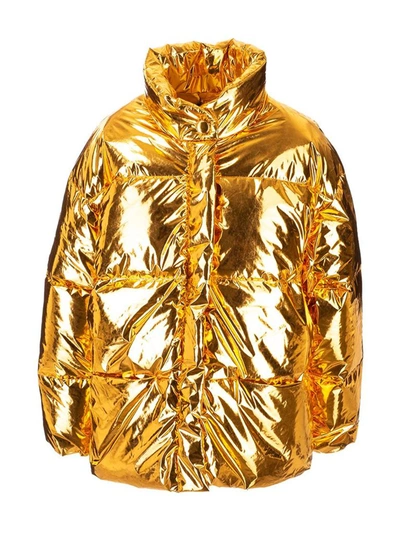 Ienki Ienki Women's Gold Polyester Down Jacket