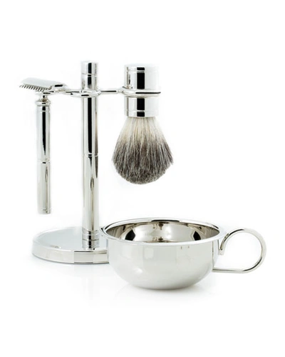 Bey-berk Shaving Set W/ Safety Razor, Cream Brush And Soap Dish
