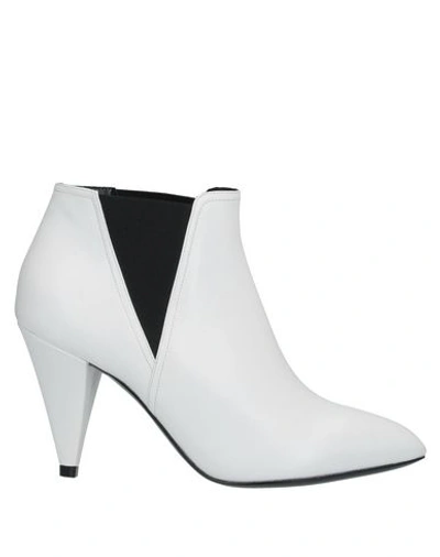 Celine Ankle Boots In White