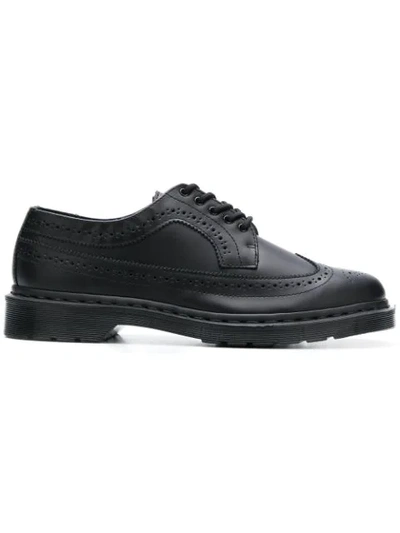Dr. Martens' Mono Leather Wingtip Brogues In Black