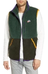 Nike Men's Sportswear Colorblocked Fleece Vest In Green