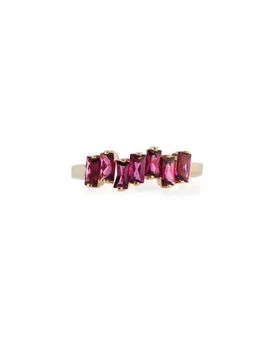 Kalan By Suzanne Kalan 14k Rose Amalfi Wave Band Ring In Dark Fuchsia