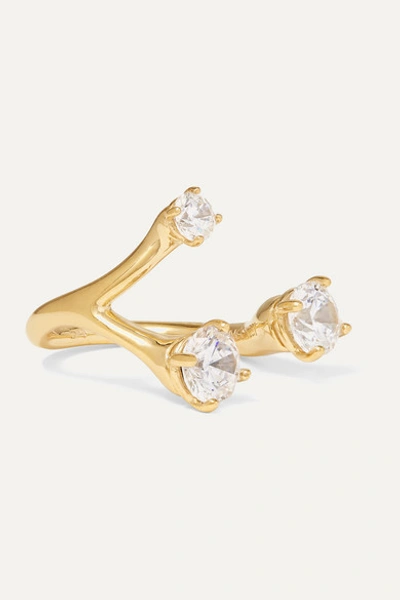 Panconesi Constellation Trinity Gold-plated Crystal Ring
