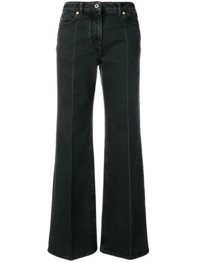Valentino Wool And Silk-blend Crepe Flared Pants In No