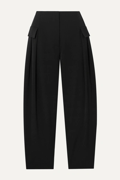 Stella Mccartney Wool-blend Tapered Pants In Black