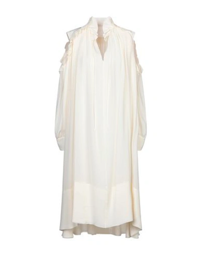 Chloé Midi Dresses In Ivory