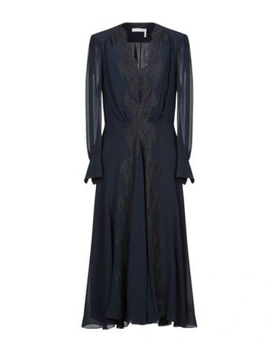 Chloé Midi Dresses In Dark Blue