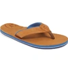 Hari Mari X Peter Millar Men's Leather Thong Sandals In Whiskey Leather