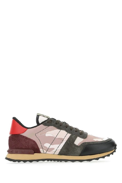 Valentino Garavani Rockrunner Camouflage Lace Up Sneakers In Multi