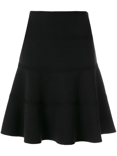 Pre-owned Alaïa Skate Lace Detail Skirt In Black