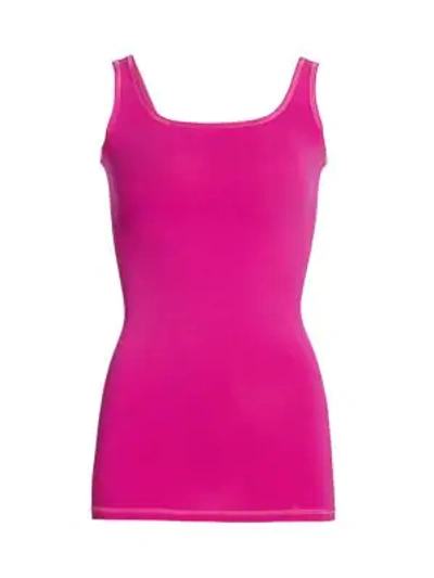 Theory Women's Len Tubular Stretch Jersey Tank Top In Magenta