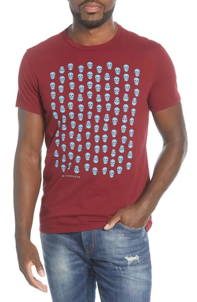 John Varvatos Men's Skull Rows Graphic T-shirt In Cranberry