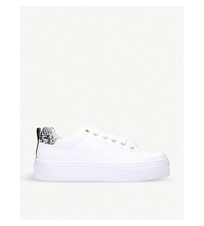Kg Kurt Geiger Locky Faux-leather Trainers In White/oth