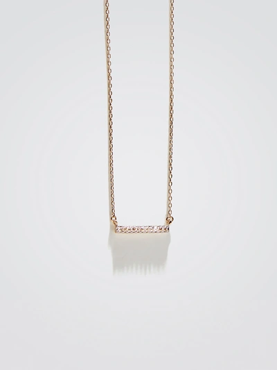 Adina Reyter Pave Bar Necklace In Yellow 14k