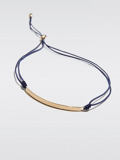 Loren Stewart Eastsider Cord Bracelet - 14kt Gold With Blue Adjustable Cord