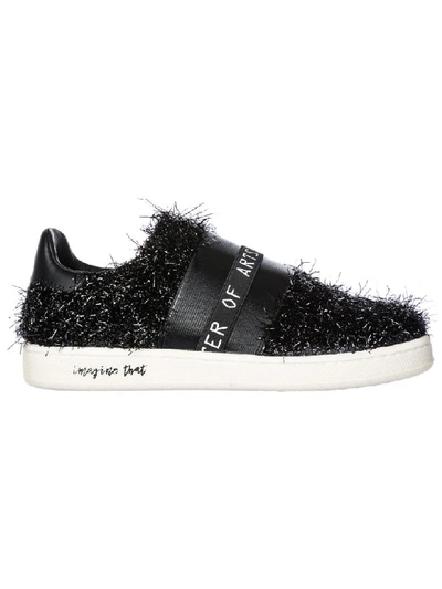 Moa Master Of Arts Gallery Furry Slip-on Shoes In Nero