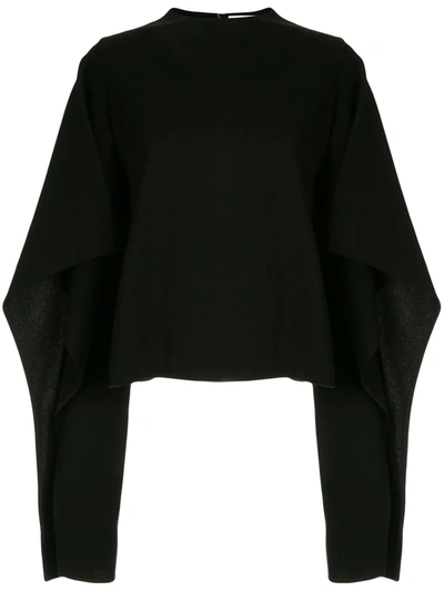 Akira Naka Draped Design Jumper In Black