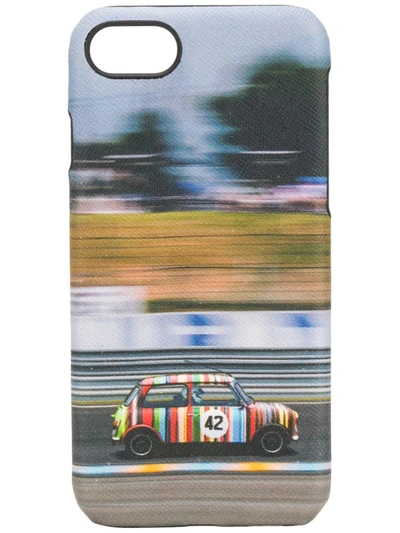 Paul Smith Vintage Car Printed Iphone 8 Case In Blue